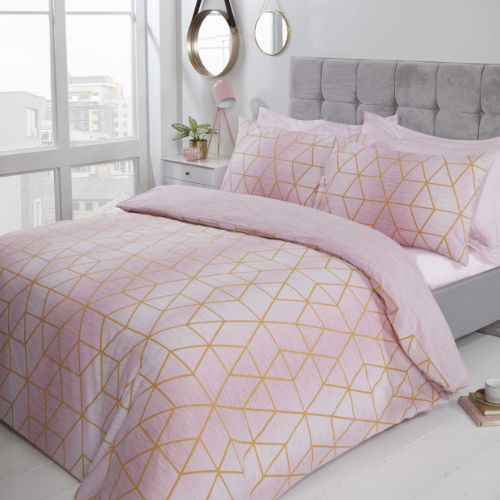 Finest Homeware dekbedovertrek Calvin blush pink