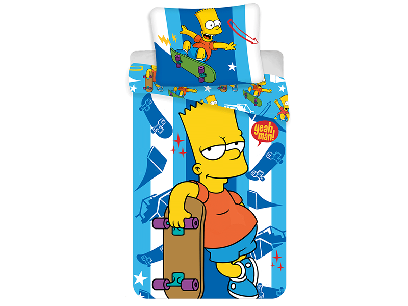 Dekbedovertrek Bart Simpsons - katoen - 140x200 + 70x90 cm