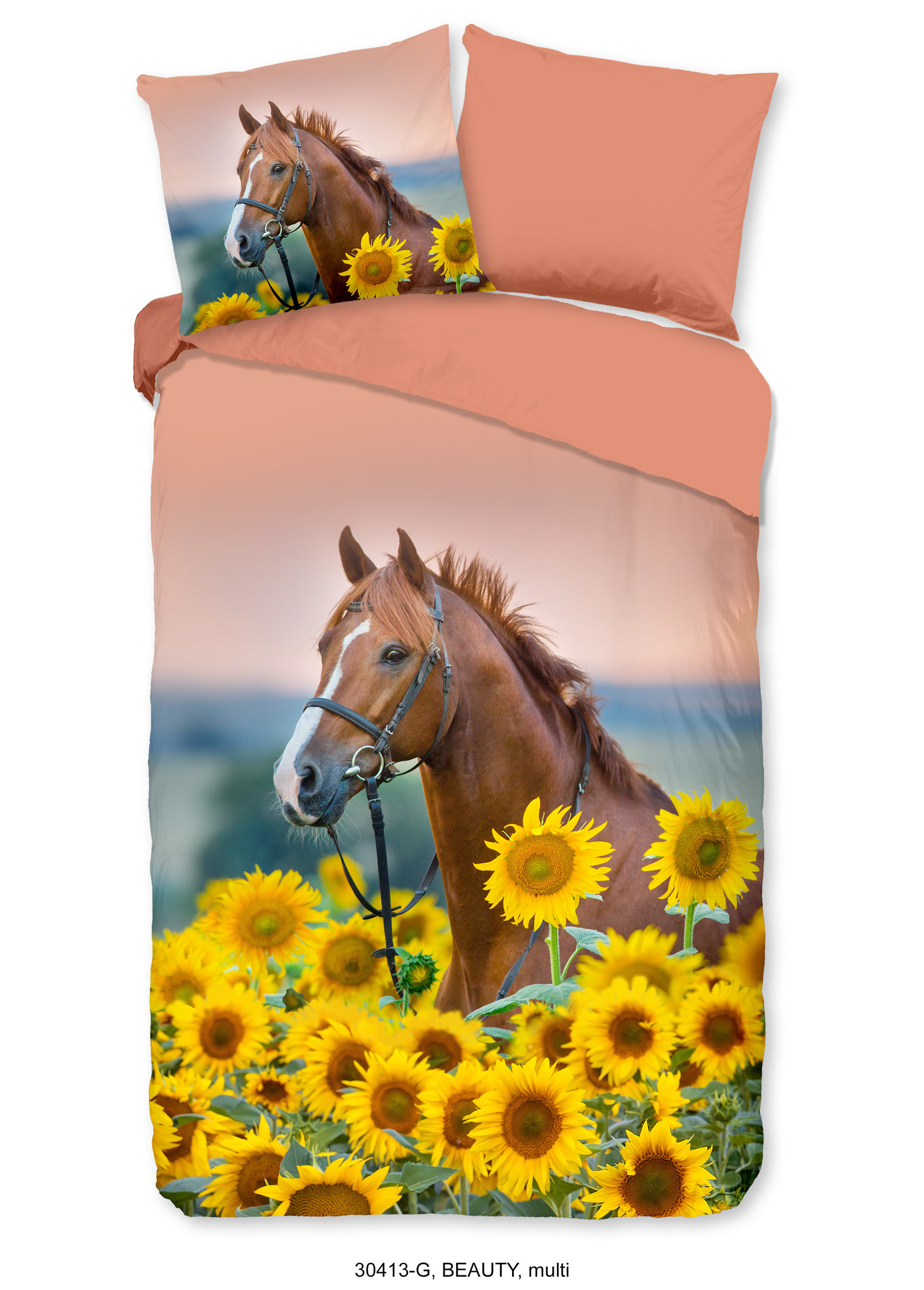 Good Morning dekbedovertrek Beauty paard - katoen -140x220 + 60x70 cm