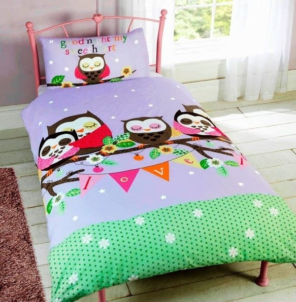 Studio Kids dekbedovertrek Sleeping Owl - blended katoen - eenpersoons