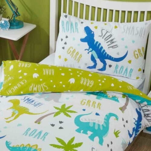 Studio Art dekbedovertrek Dino's Roarsome - blended katoen - 135x200 + 50x75 cm