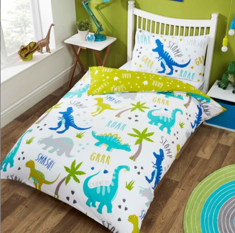 Studio Art dekbedovertrek Dino's Roarsome - blended katoen - 135x200 + 50x75 cm