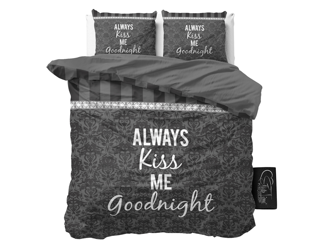 DekbedovertrekAlways kiss me - katoen - 240x220 + 2st. 60x70 cm