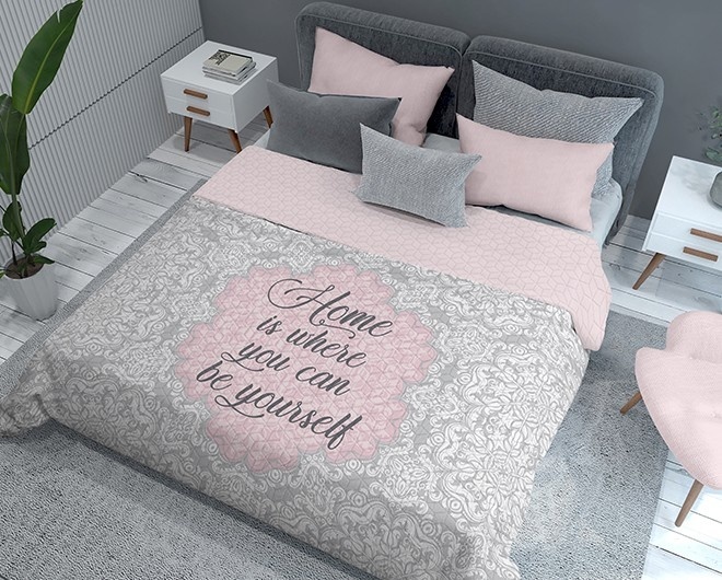 Bedsprei Home is where you can be yourself 170x200 cm