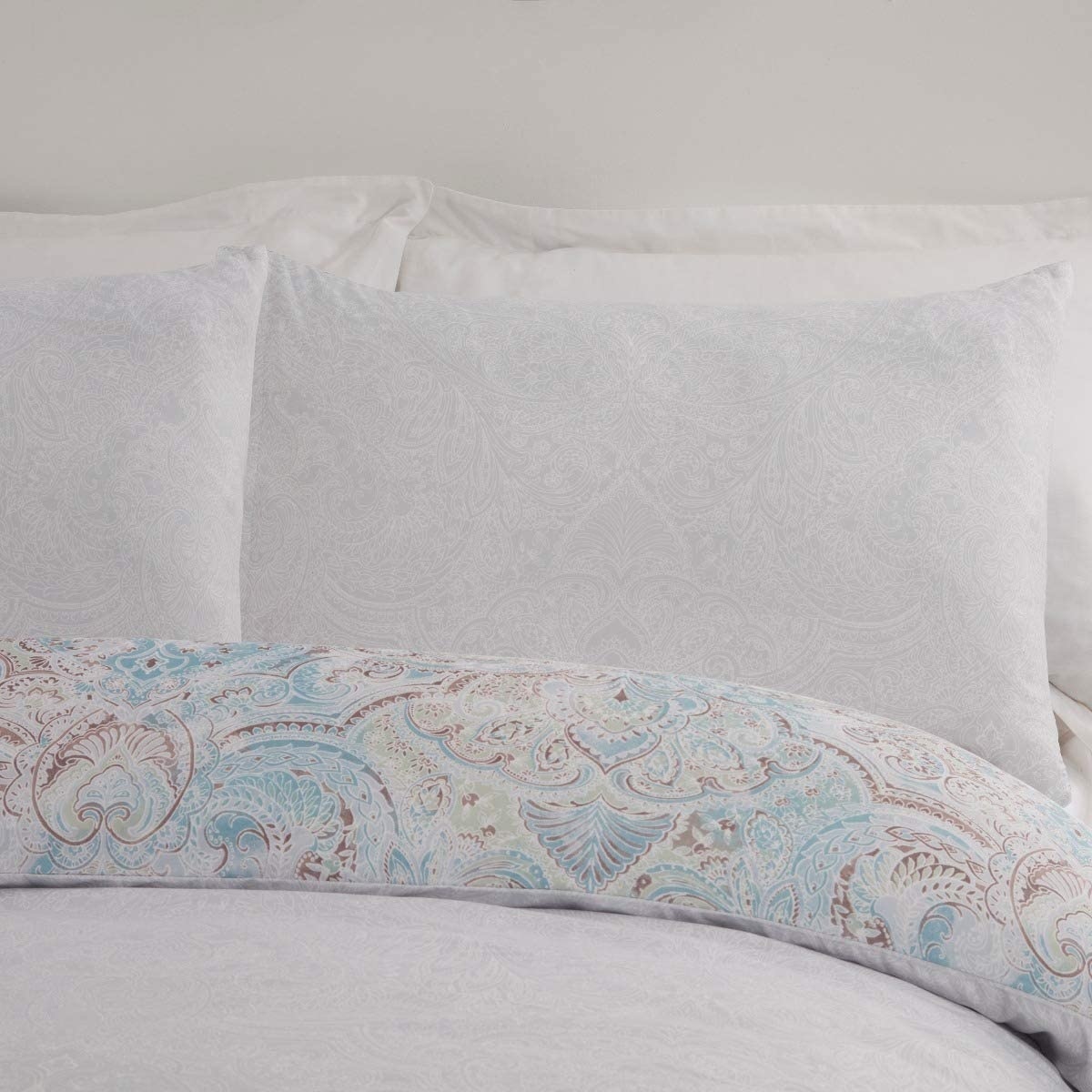 Sleepdown dekbedovertrek Paisley teal - microvezel