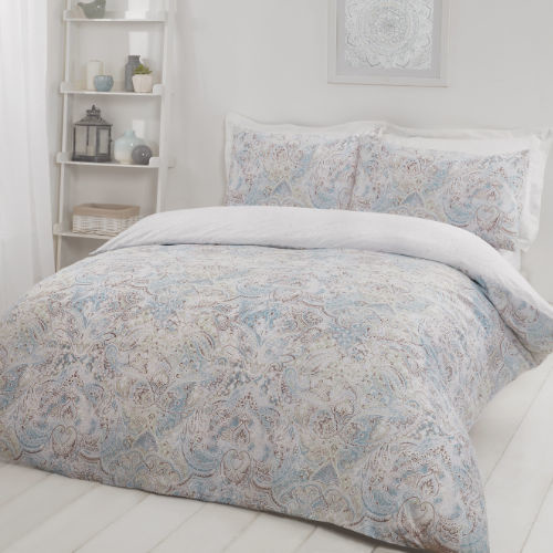 Sleepdown dekbedovertrek Paisley teal - microvezel