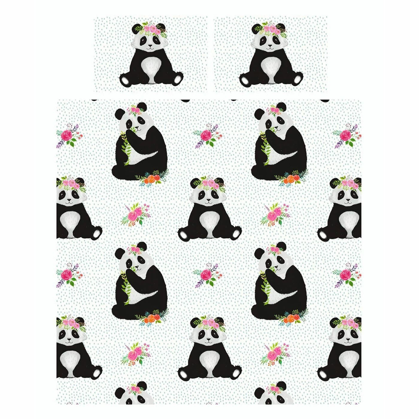 Studio Art dekbedovertrek Panda's - blended katoen