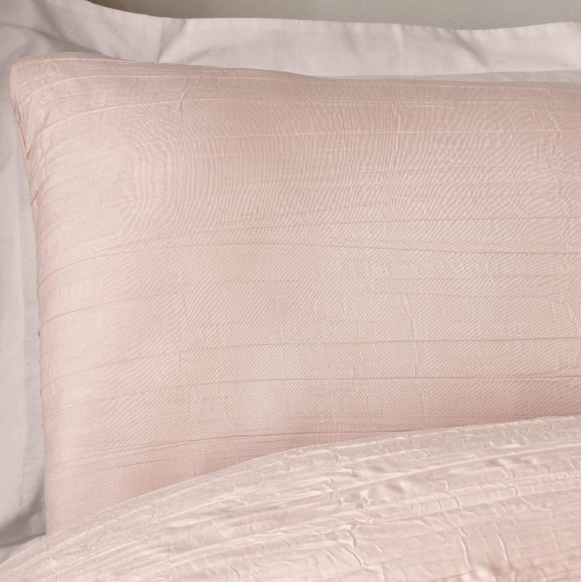 Sleepdown dekbedovertrek crinkle blush - microvezel