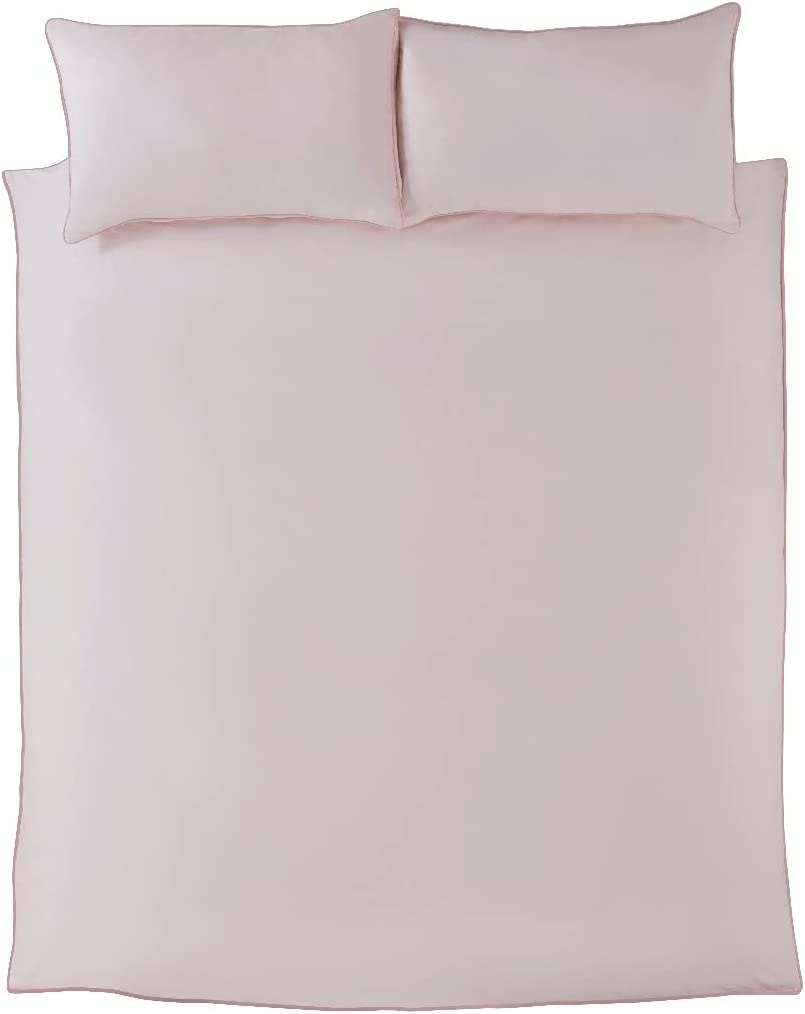 Dekbedovertrek Contrast piping blush roze - blended katoen