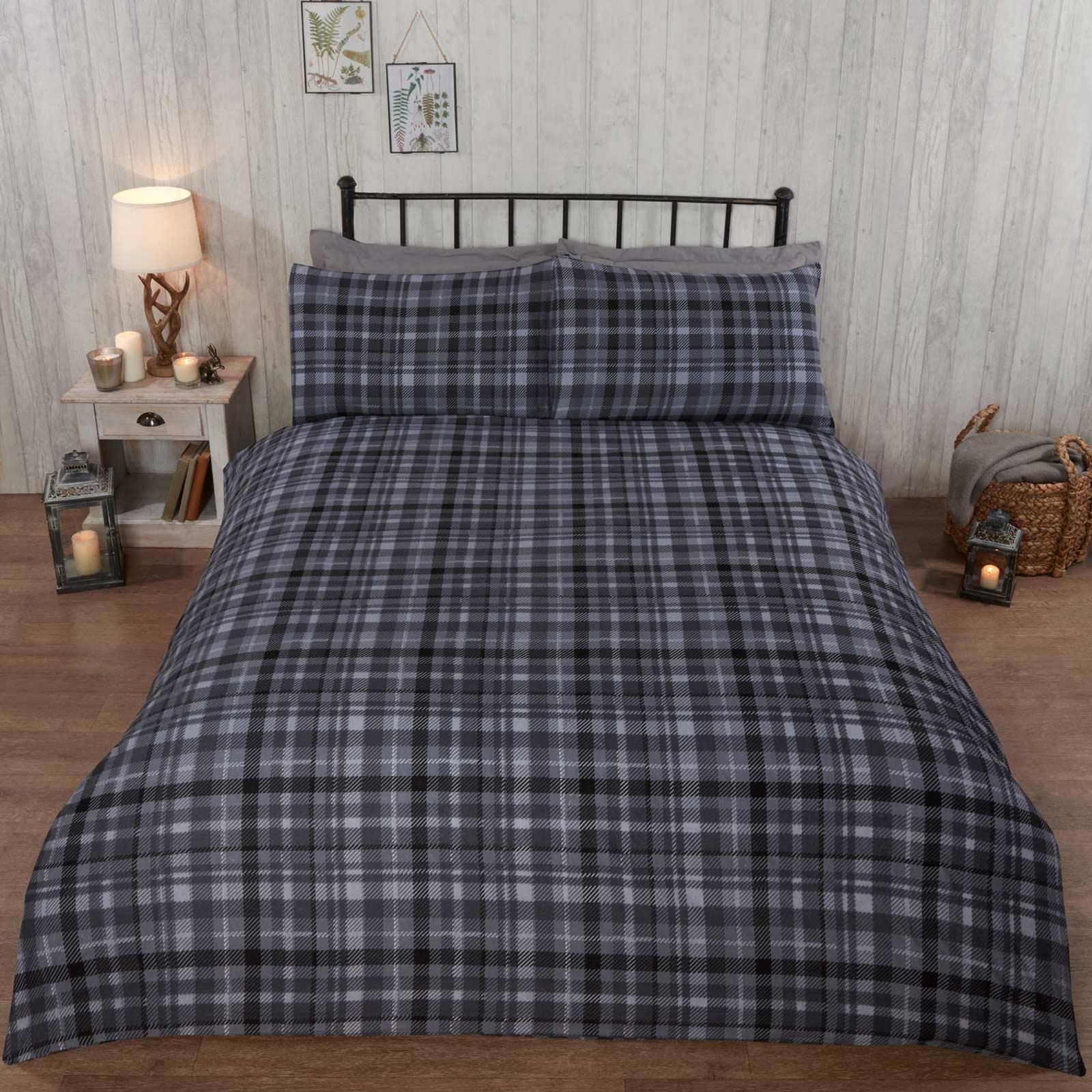 So Soft dekbedovertrek Angus Stag grijs - flanel