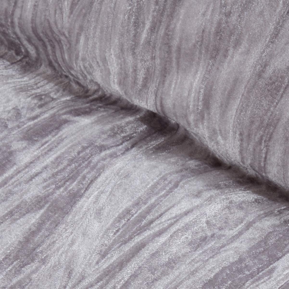 Crinkle velvet dekbedovertrek zilver grijs - 200x200 + 2 st. 50x75 cm