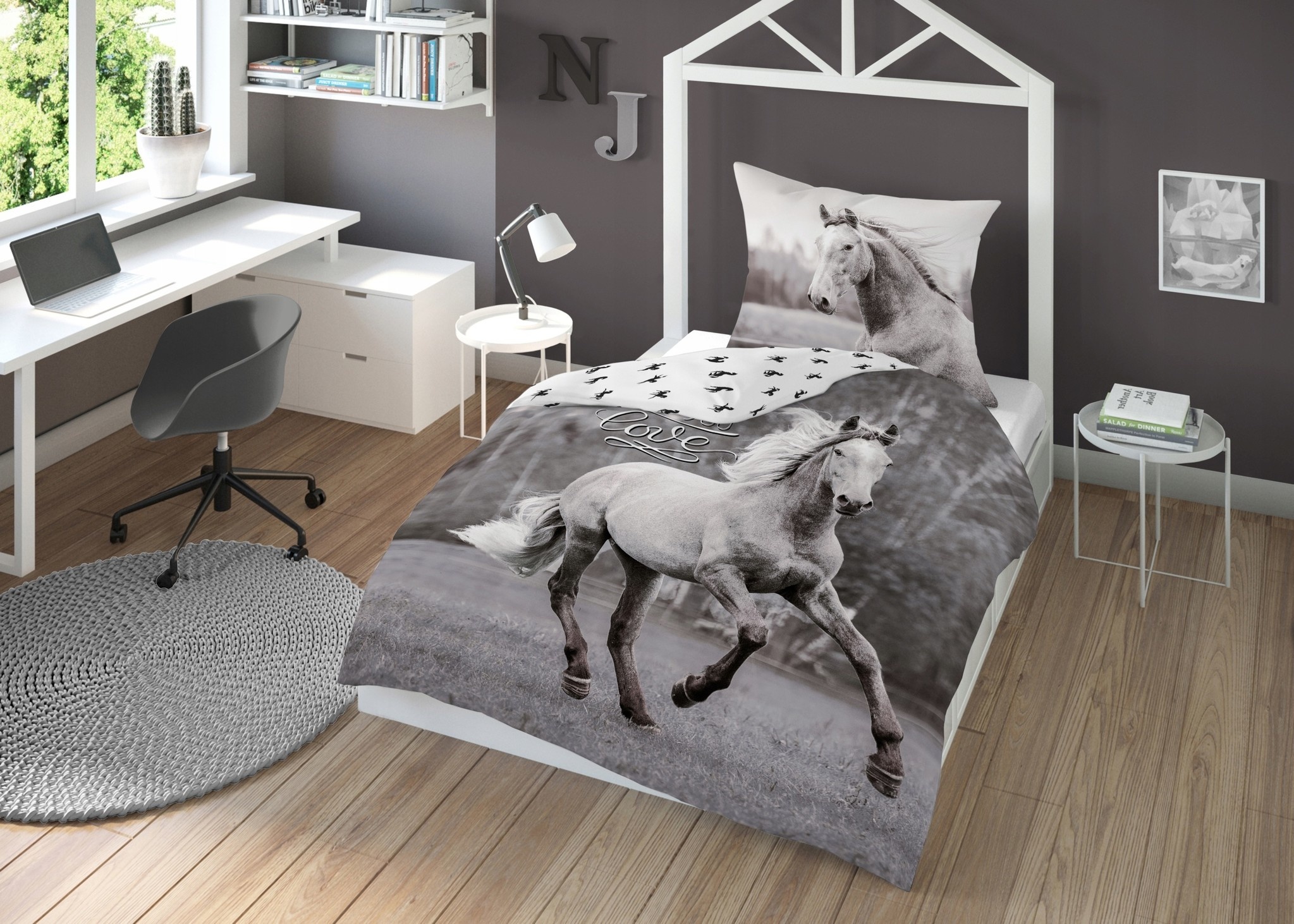 Dekbedovertrek paard - Love what you love 140x200 cm