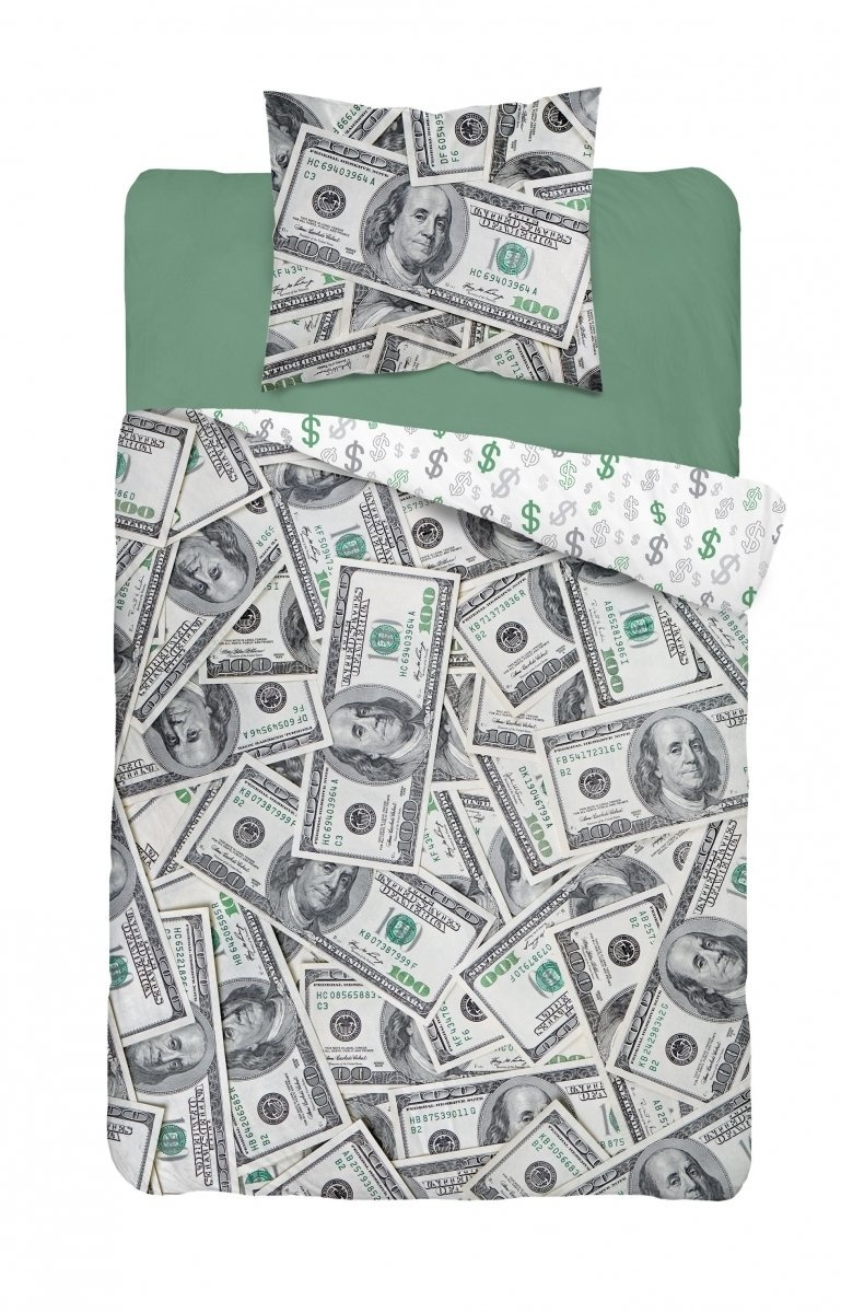 Dekbedovertrek Dollars - 140x200 + 70x80 cm - katoen