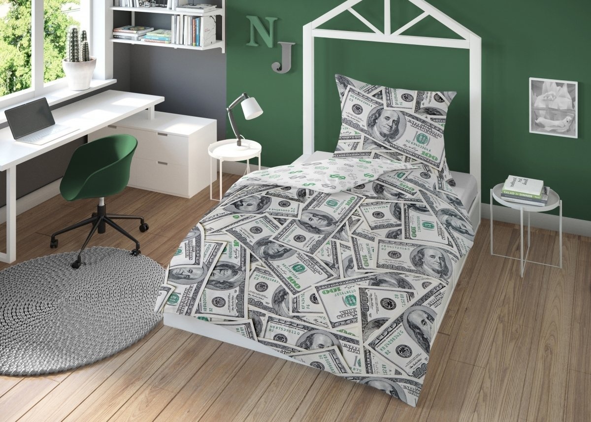 Dekbedovertrek Dollars - 140x200 + 70x80 cm - katoen