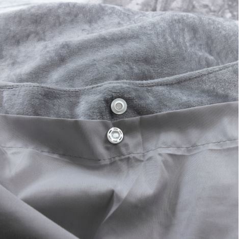 Dreamhouse dekbedovertrek crushed velvet - zilver