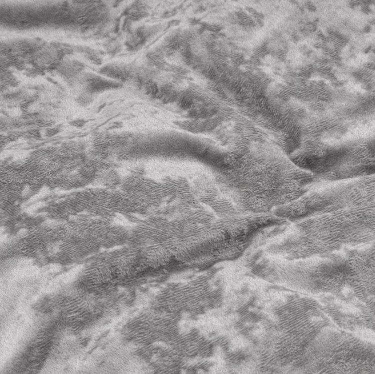 Dekbedovertrek crushed velvet - zilver
