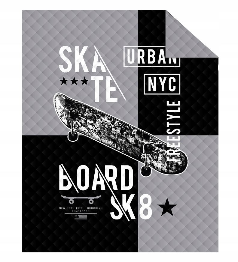 Bedsprei Skate board - 170x210 cm