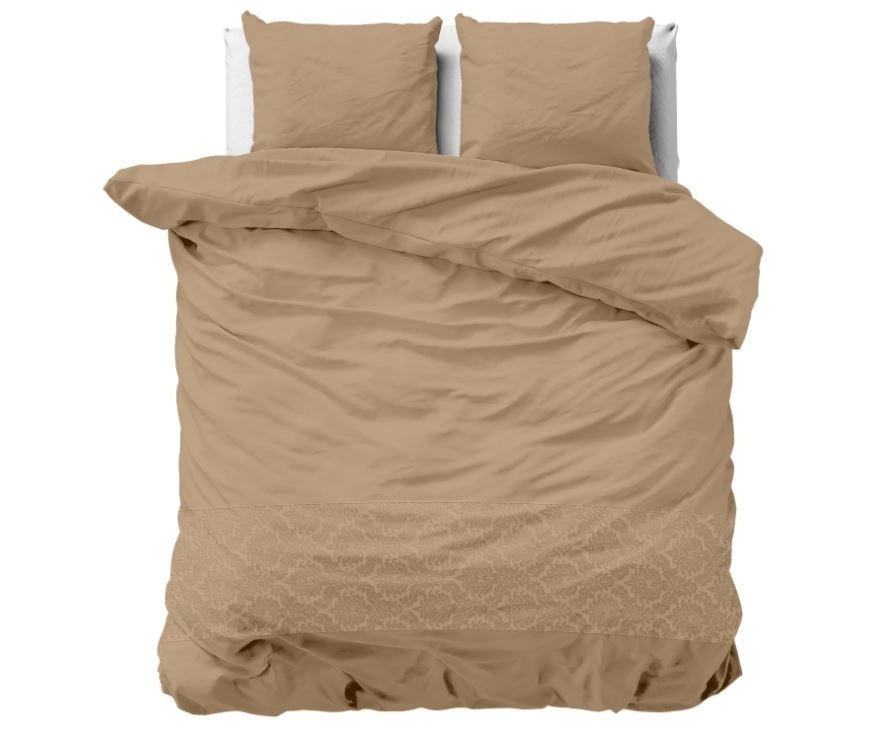 ZENsation dekbedovertrek Brussel taupe - microvezel - 140x220 cm