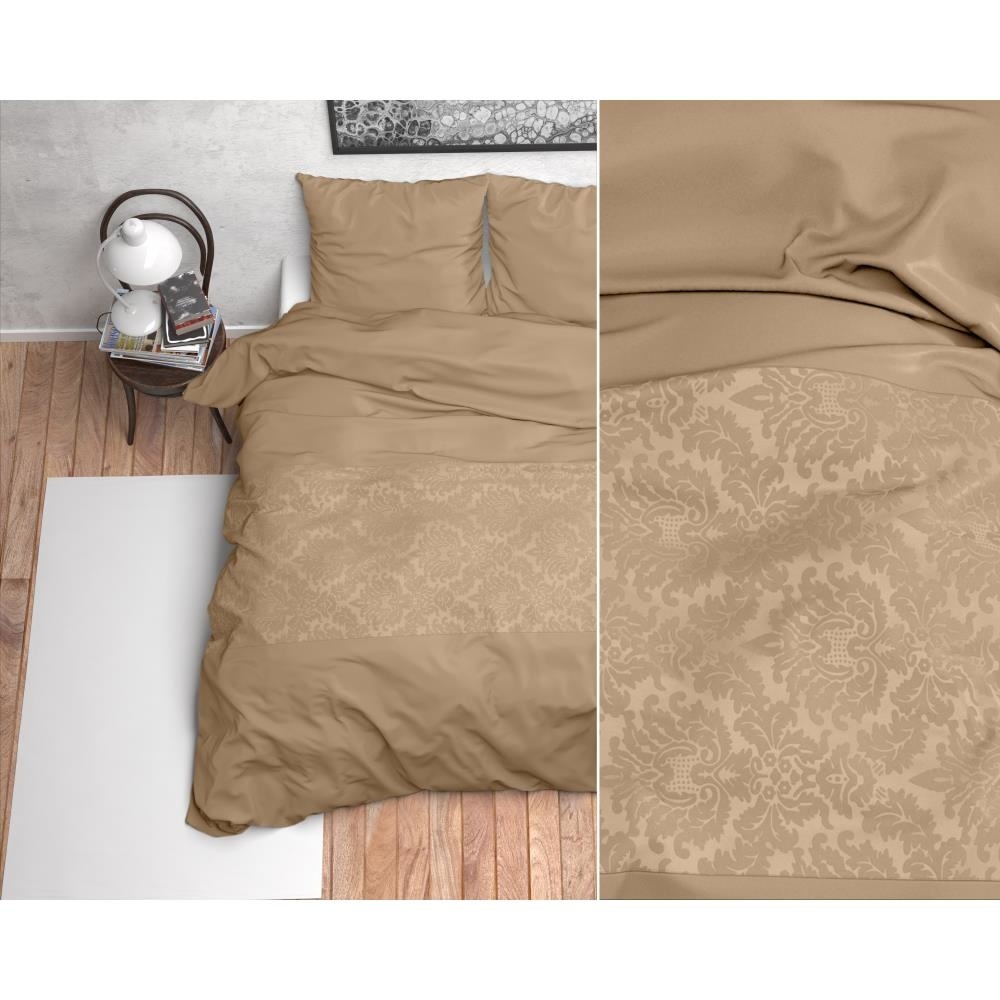 ZENsation dekbedovertrek Brussel taupe - microvezel - 140x220 cm