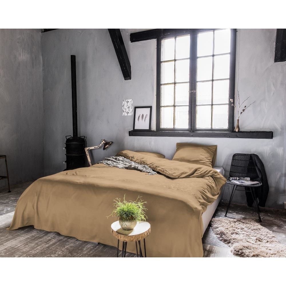 ZENsation dekbedovertrek Brussel taupe - microvezel - 140x220 cm