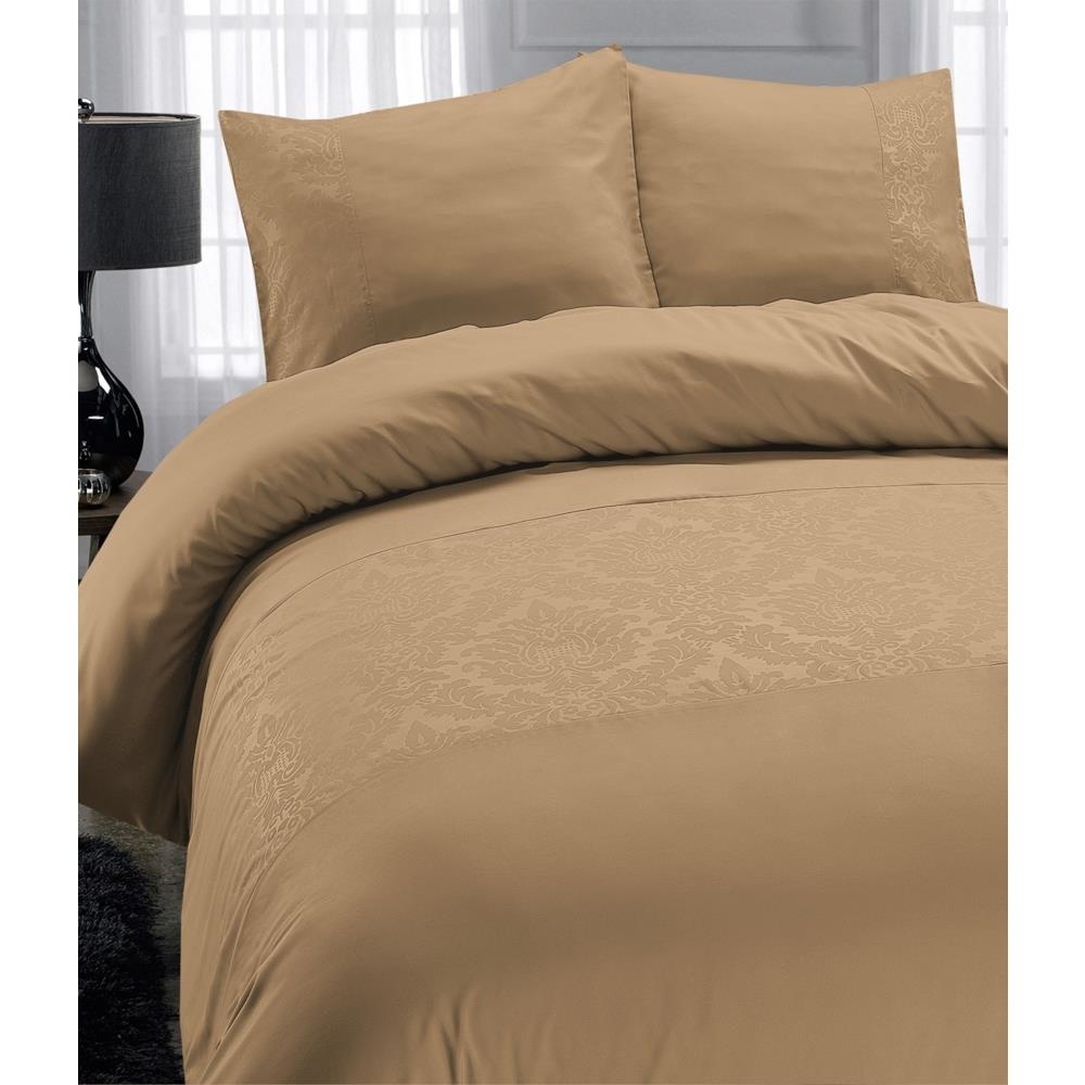 ZENsation dekbedovertrek Brussel taupe - microvezel - 140x220 cm