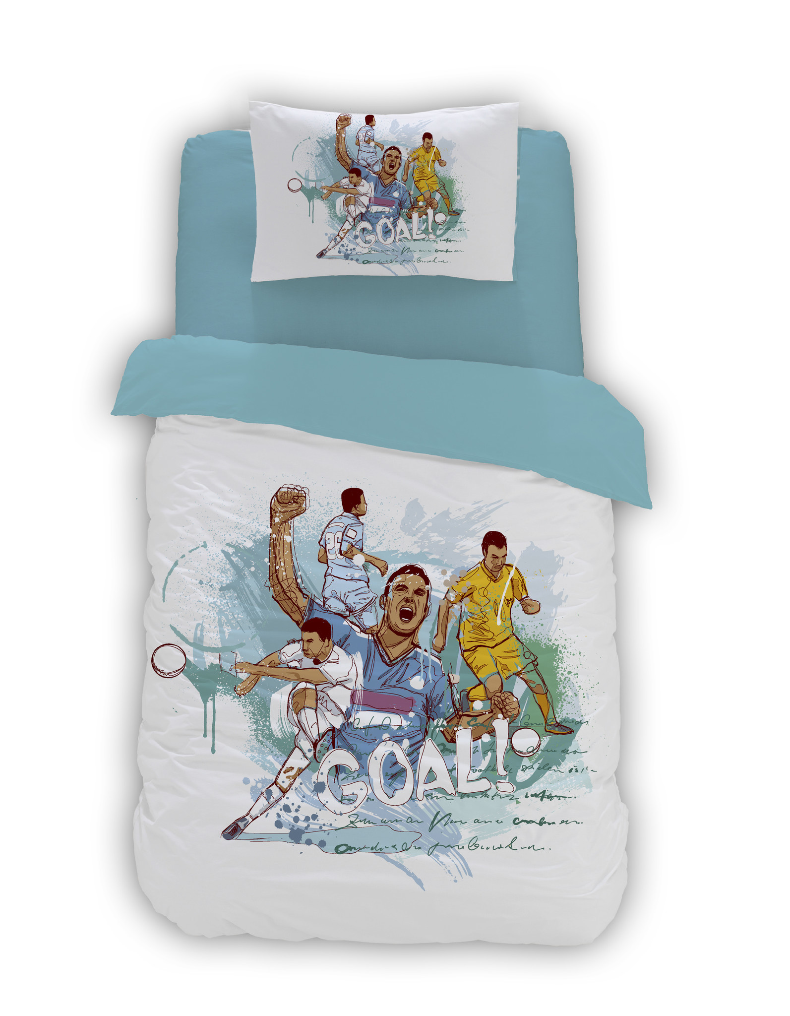 Dekbedovertrek Goal - 140x220 + 60x70 cm - katoen renforce