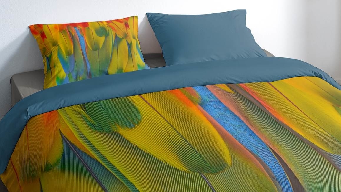 Dekbedovertrek Rainbow feathers - microvezel
