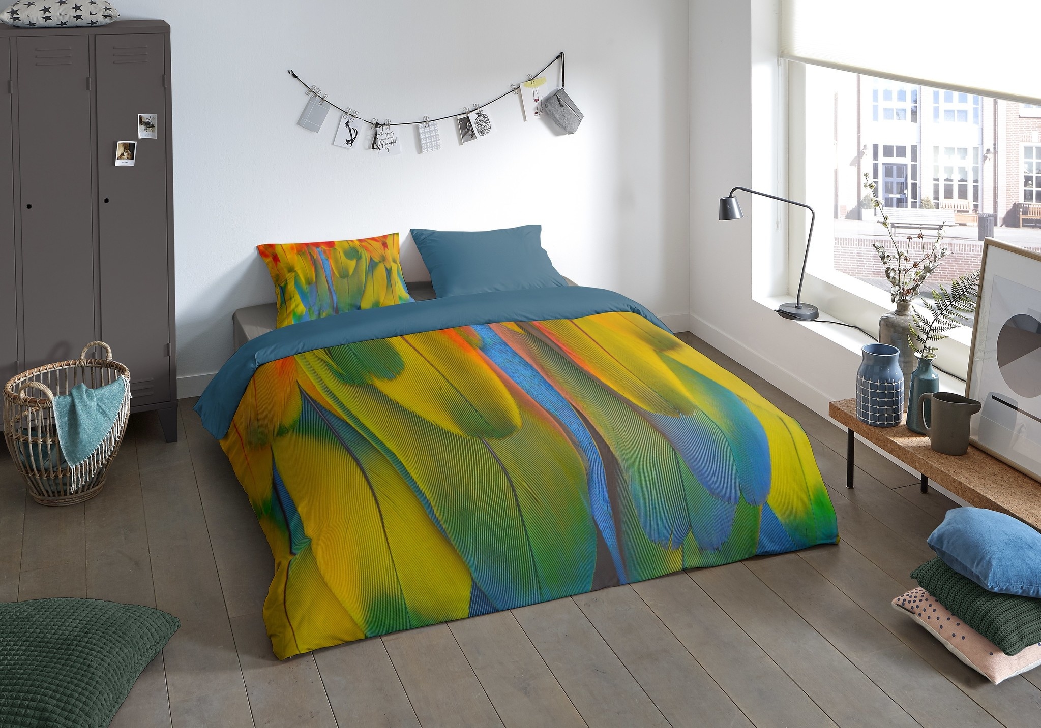 Dekbedovertrek Rainbow feathers - microvezel