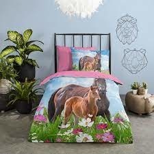 Good morning dekbedovertrek Dora - Paard - katoen - 140x220 + 60x70 cm