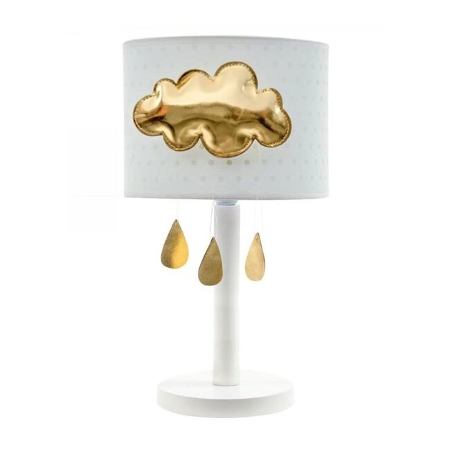 Lampje gouden wolk met druppels - Mint