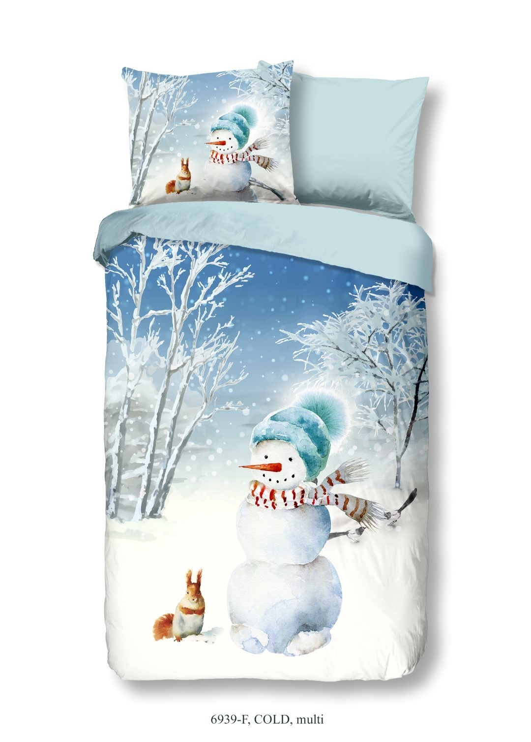 Dekbedovertrek Sneeuwpop - flanel - 140x220 + 60x70 cm