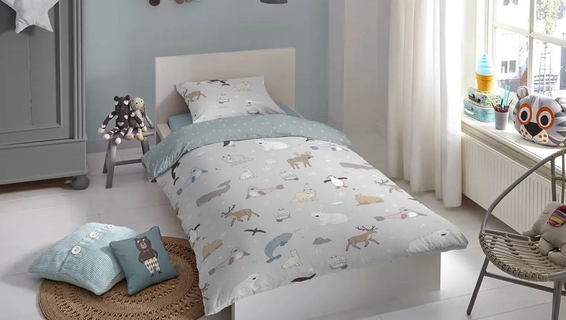 Dekbedovertrek Artic - flanel - 140x220 + 60x70 cm