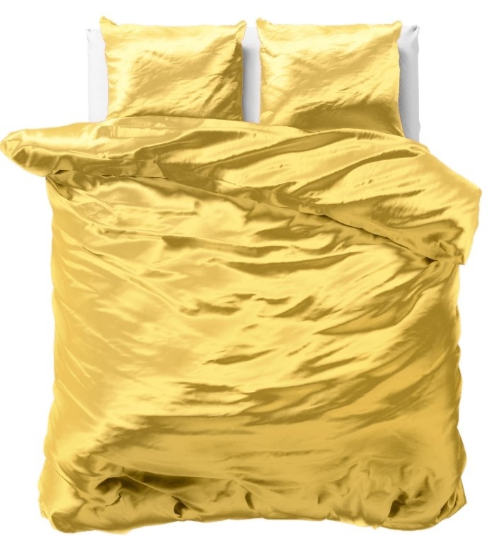 Beauty Skin Care dekbedovertrek - goud - glans satijn