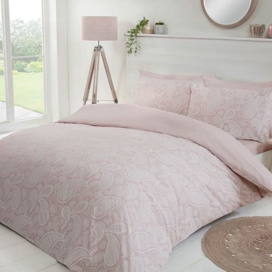 Sleepdown dekbedovertrek Paisley paste blush pink