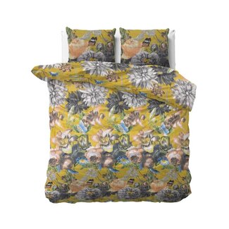Dreamhouse Dreamhouse dekbedovertrek bloemen – 100% katoen satijn – Geel