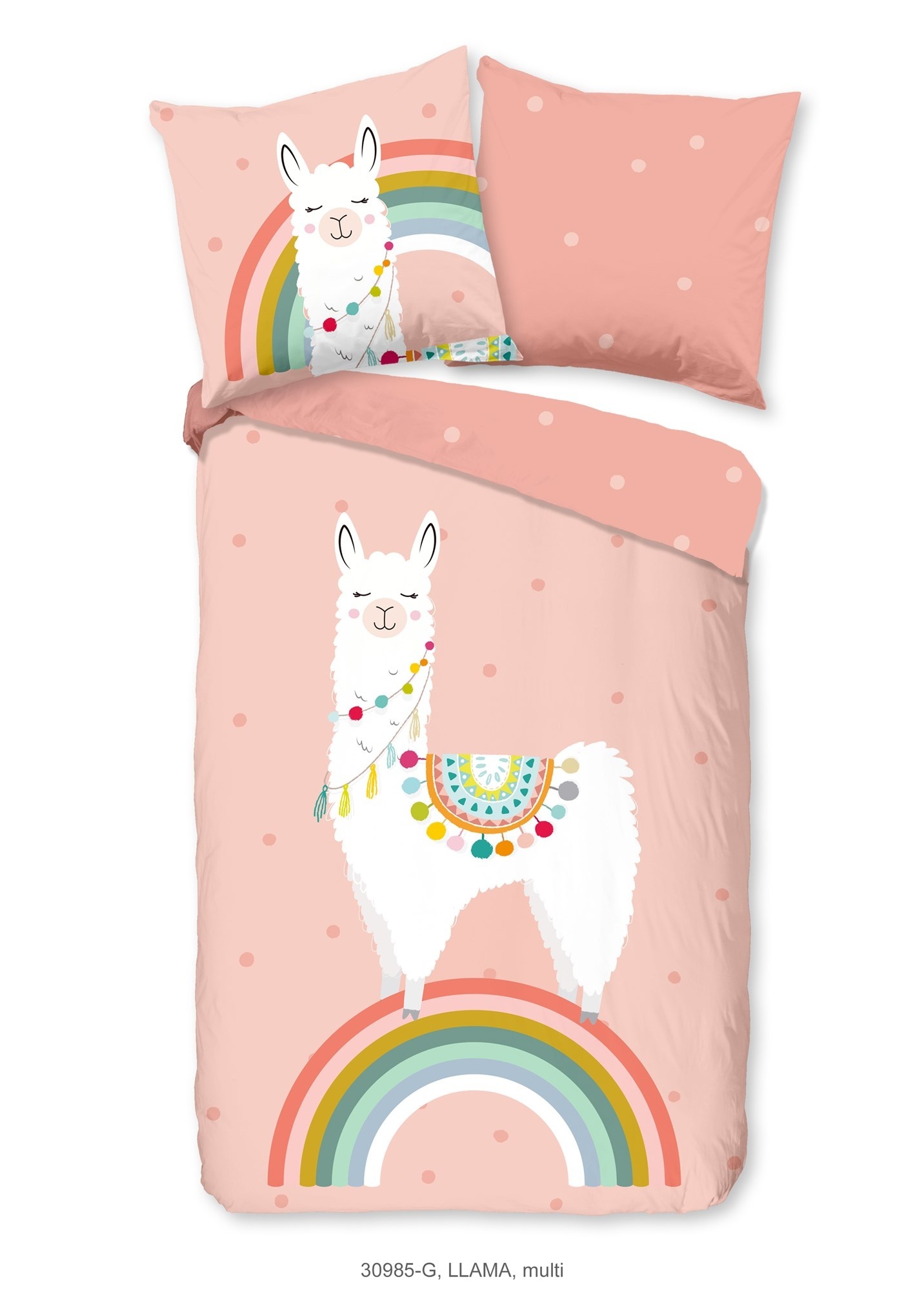 Good Morning dekbedovertrek Llama - katoen - 140x220 cm