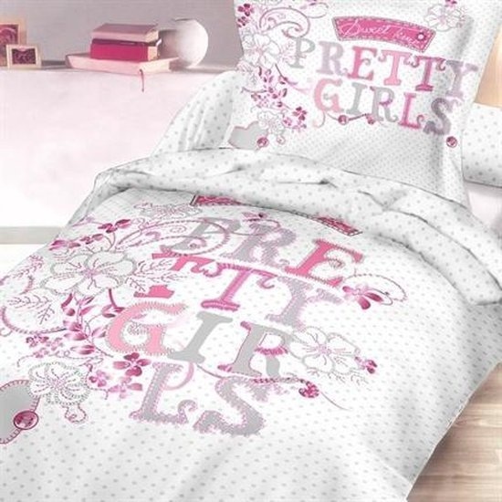 Dekbedovertrek Pretty Girls - 140x200 + 65x65 cm