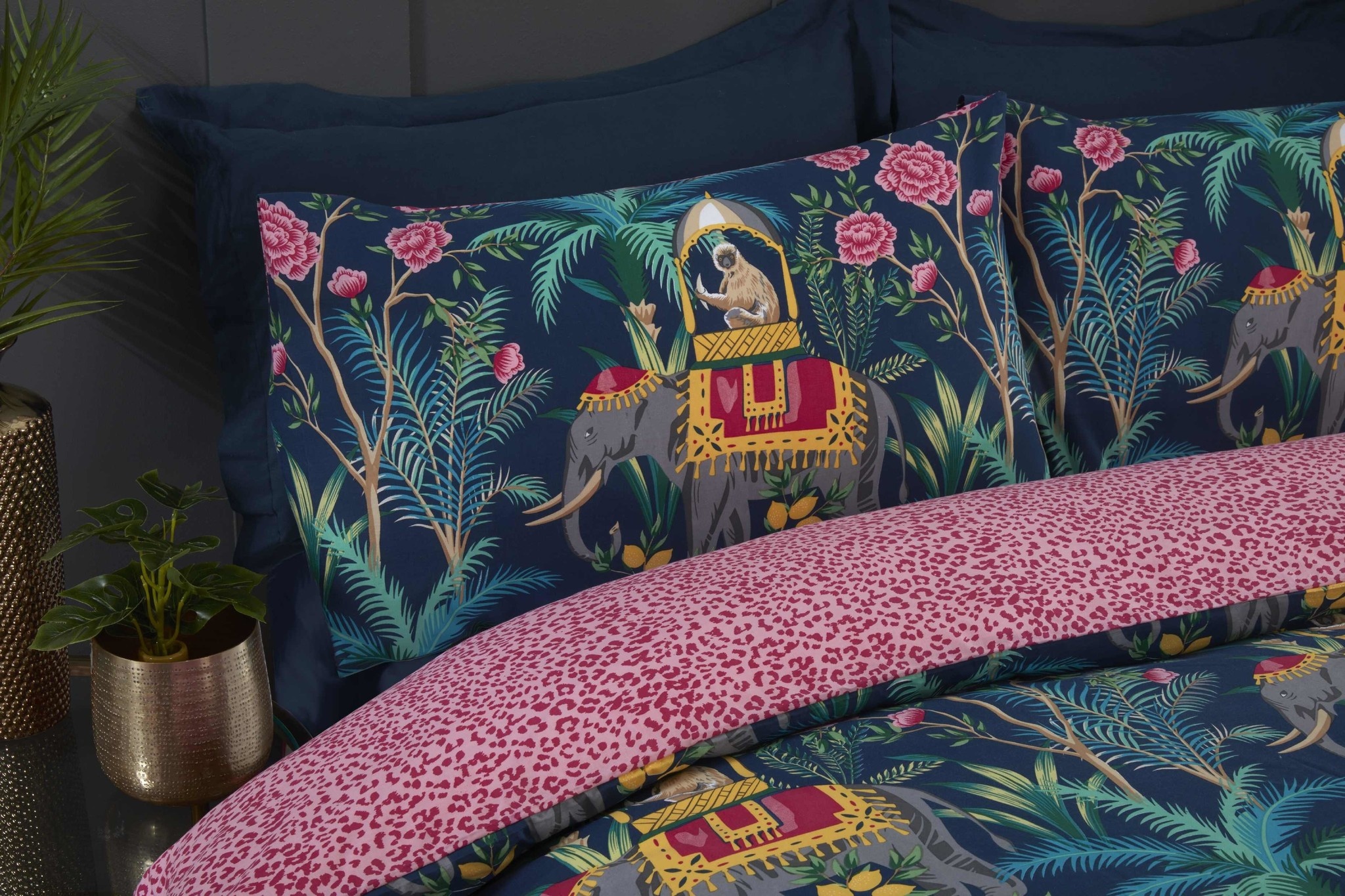 Studio Art dekbedovertrek Jungle expedition blauw - blended katoen