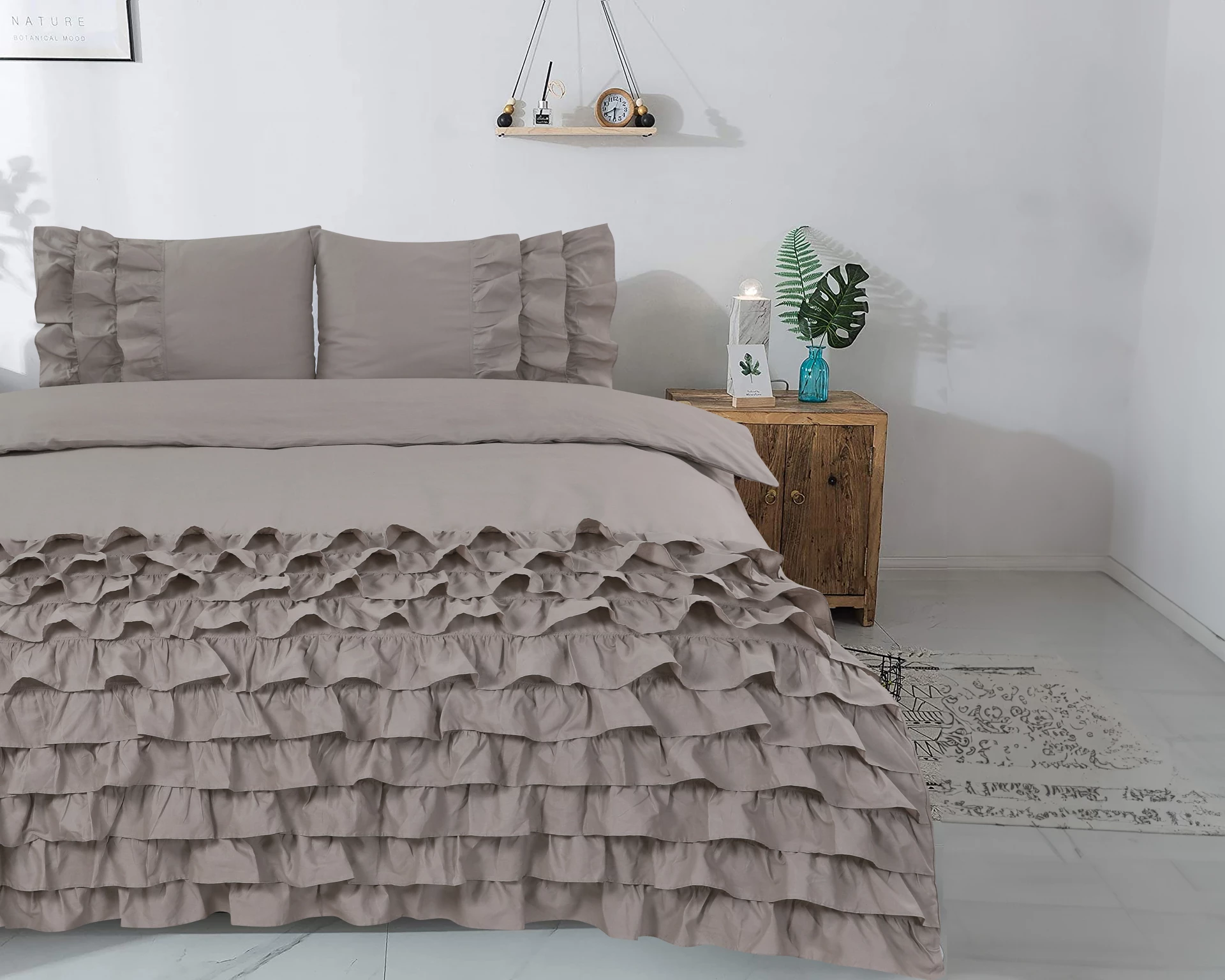 Dreamhouse dekbedovertrek Cyprus - taupe - katoen