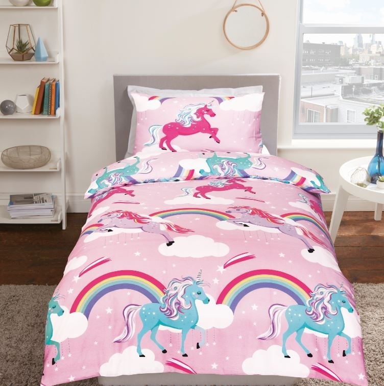 Decoware My little unicorn ledikant dekbedovertrek - katoen - 100x140 + 40x60 cm