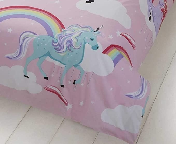 Decoware My little unicorn ledikant dekbedovertrek - katoen - 100x140 + 40x60 cm