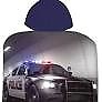 Badponcho met capuchon politieauto