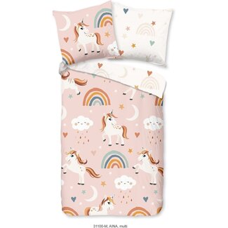 Pure Kinderdekbedovertrek Unicorn Aina – 140x220 – Microvezel – Roze