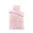 Decoware® Kinderdekbedovertrek Strepen – 140x200 cm – Roze/Wit – Katoen – Decoware