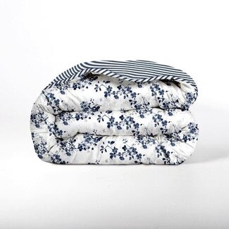 Zydante® Eazy dekbed en overtrek in 1 - Indigo Flower - 300gsm