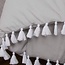 Dekbedovertrek 230x220 – Tassel Grijs – Blended Katoen – Met Kwastjes – Zonder Instopstrook