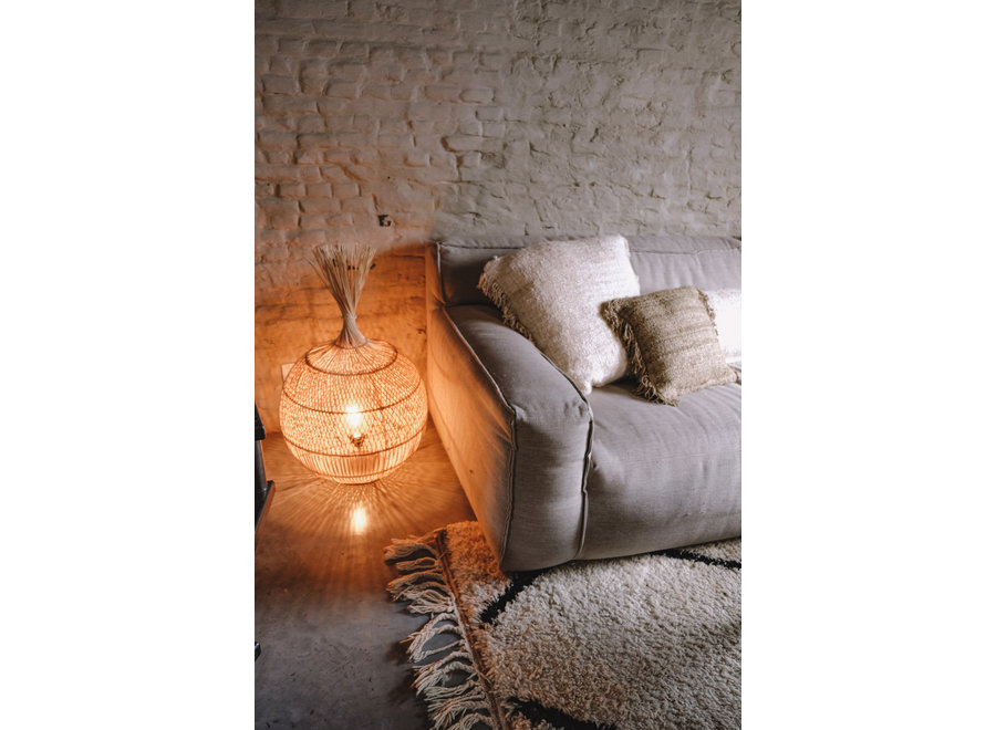 The Rattan Wonton Lamp - Natural