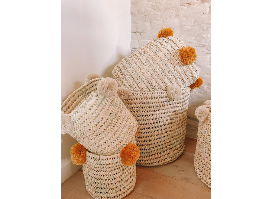 Pompom storage basket - Rust