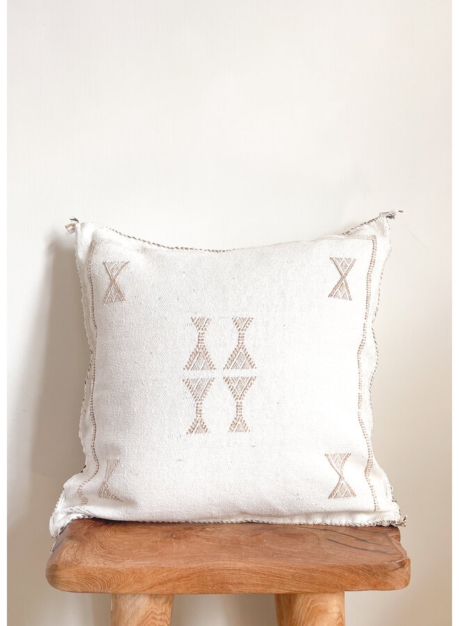 Cactus Silk Kussen  - Wit