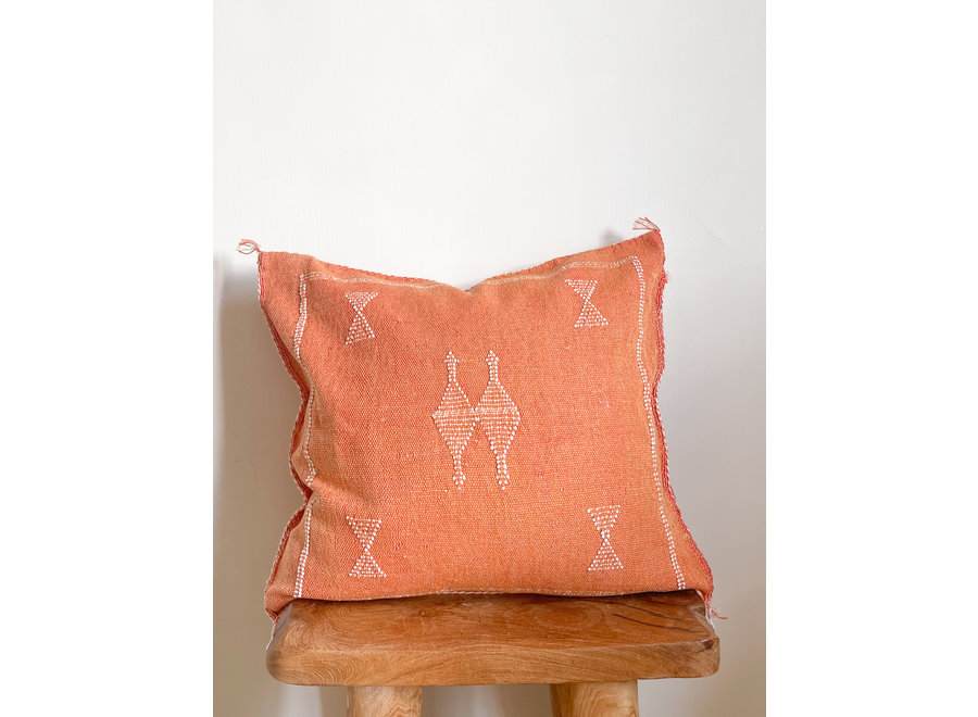 Cactus Silk Cushion - Orange